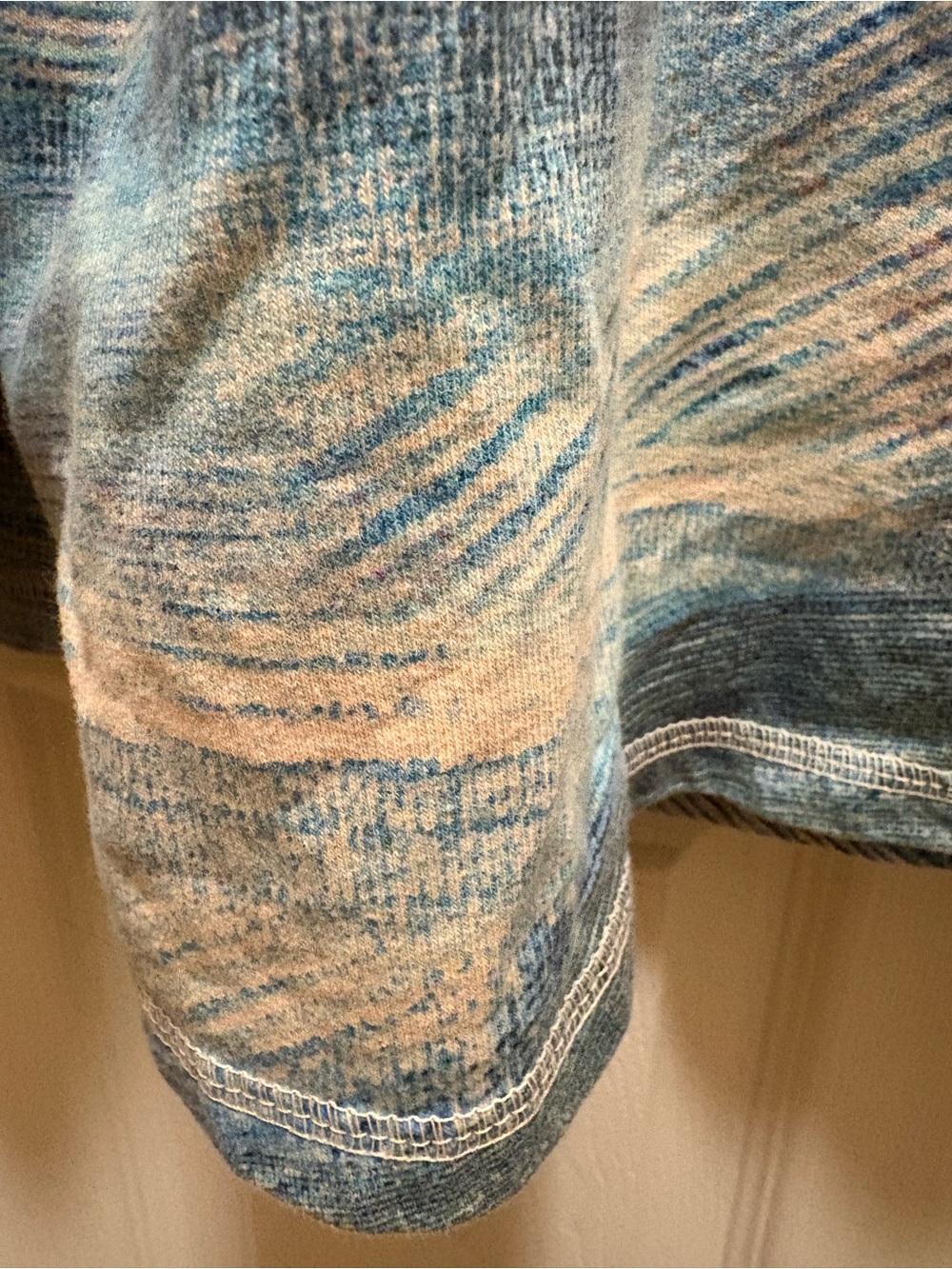 C.M.C. Color Me Cotton XL Blue Abstract Knit Jacket Shacket Cotton Stretch Art - Picture 16 of 16
